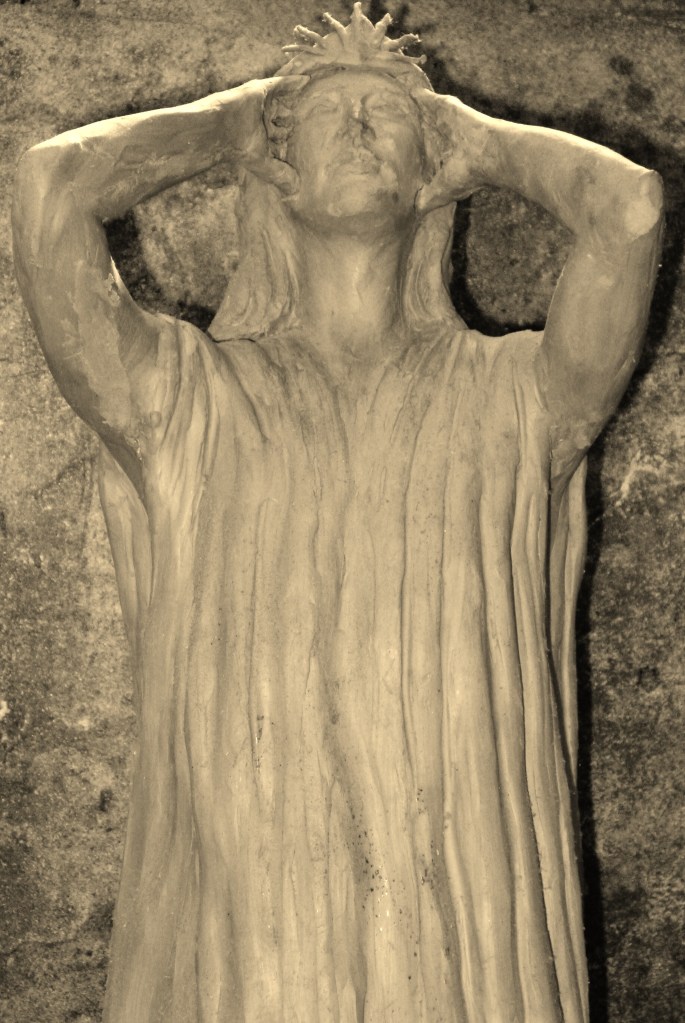 Clay studies: "The Muse of Dance, 17"......"The Muse of Poetry", 14"......"The Muse of Tragedy", 18"